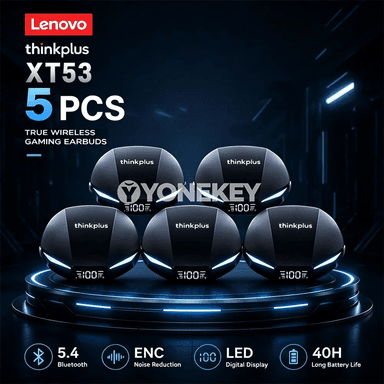 Lenovo XT53 simsiz gaming nauşnikler, Bluetooth 5.3, mikrofonly