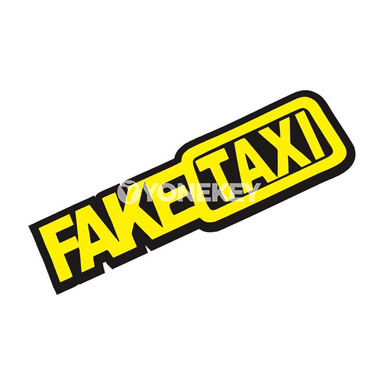 FAKE TAXI awtoulag stikeri 20x5.6 sm, universal dekor decal