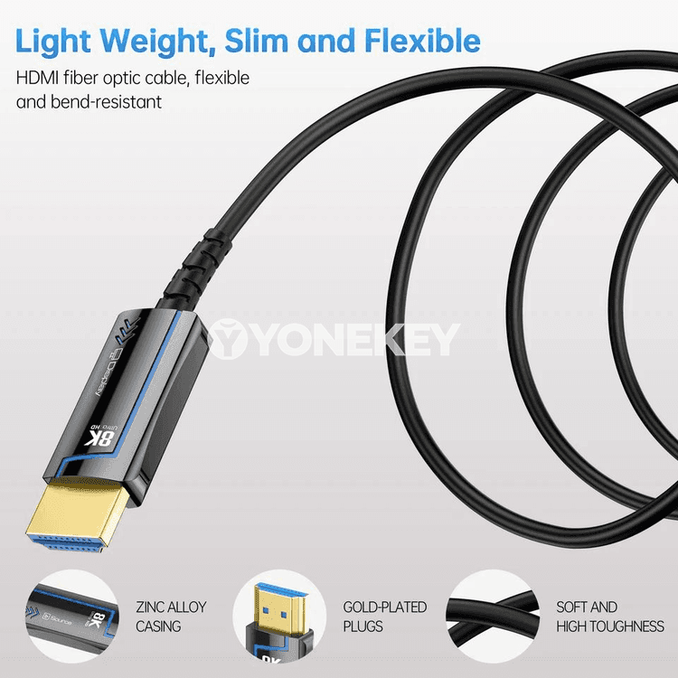 8K HDMI 2.1 kabeli, 48Gbps, ýokary tizlikli, dürli uzynlykda