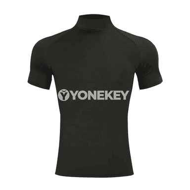 Erkekler üçin sport kompress futbolka, çalt guradyjy, gysga ýeňli
