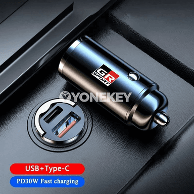 Toyota GR Sport üçin USB‑C PD awtoulag zarýad adaptory, çalt zarýad