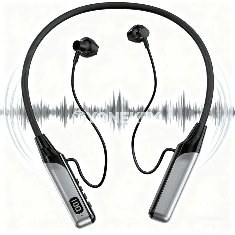 Bluetooth 5.3 simsiz boýun nauşnigi, sport we oýun üçin