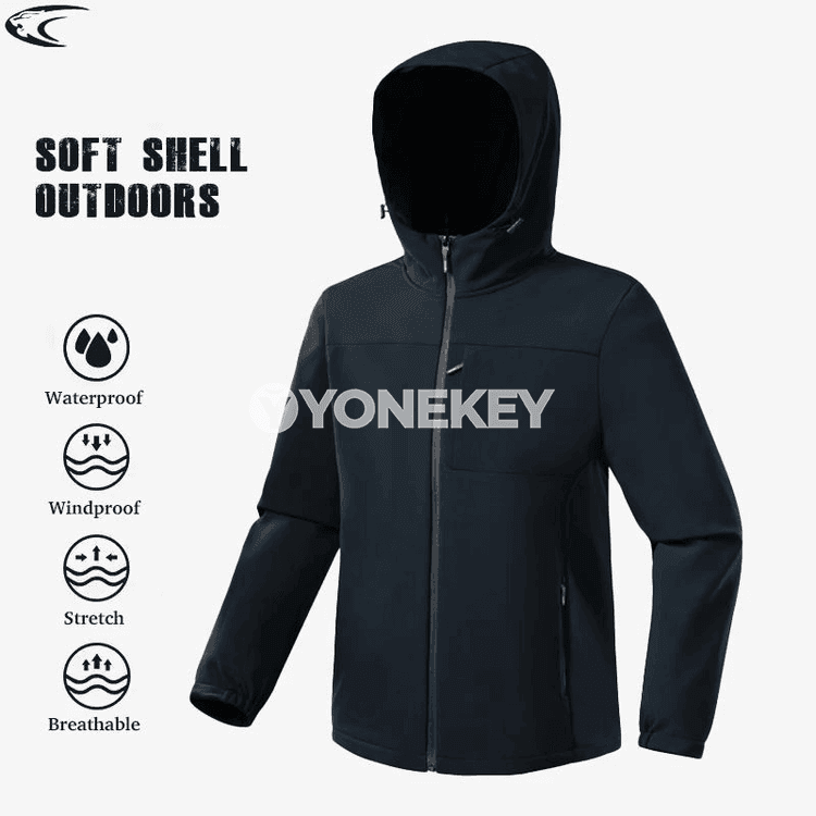 LNGXO erkek softshell ýyly suw geçirmeýän şemal goraýjy kurtka