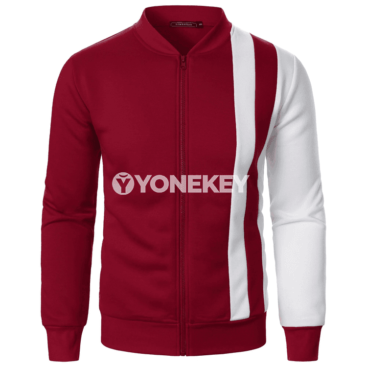 Erkekler üçin döwrebap ziperli sport penjek, ýeňli gündelik blazer
