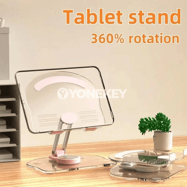 360° aýlanýan akril tablet saklaýjy, bukulýan telefon diregi