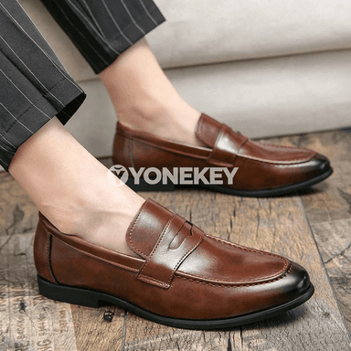Erkekler üçin klassik slip-on köwüşler, ofis we toý üçin