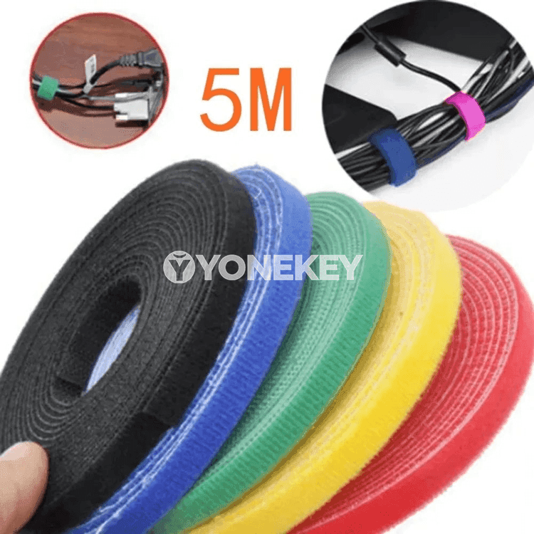 Nylon kabel daňyjy lenta, gaýtadan ulanylýan 1.5 m rulon