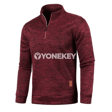 Erkekler üçin ýeňil half zipper switer, güýzki gündelik