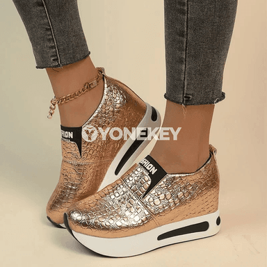 Zenanlar üçin gündelik köwüşler, klassik slip-on, galyň tabanly
