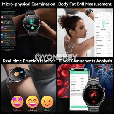 1.56" HD AMOLED akylly sagat, saglyk gözegçiligi bilen