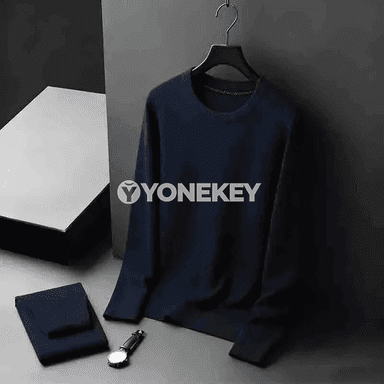 Erkekler üçin ýumşak trikotaž sweatshirt, gündelik ýeňli köýnek