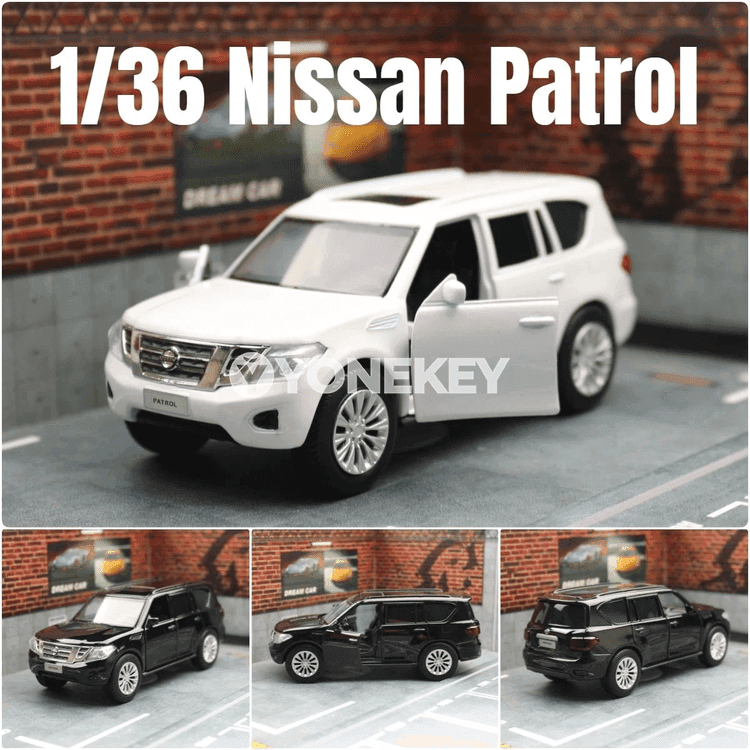 Nissan Patrol Y62 1:36 metal oýunjak awtoulag, iki reňkli