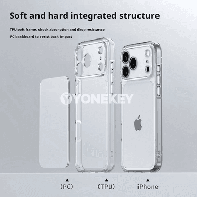 iPhone 17Air/17/17 Pro üçin transparent şokdan goragly gap