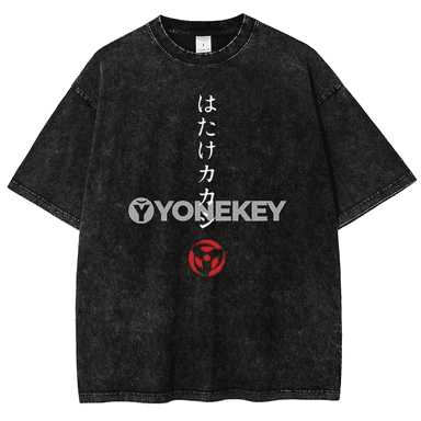 Naruto Kakashi görnüşli erkek futbolkasy, vintage pamyk, ýeňil tomus modeli