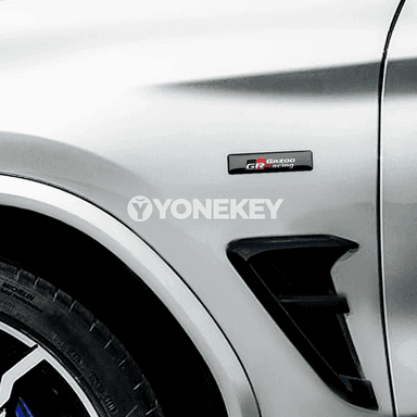 Toyota üçin 2/5/10 sany epoksi awto sticker — GR Racing bezegi