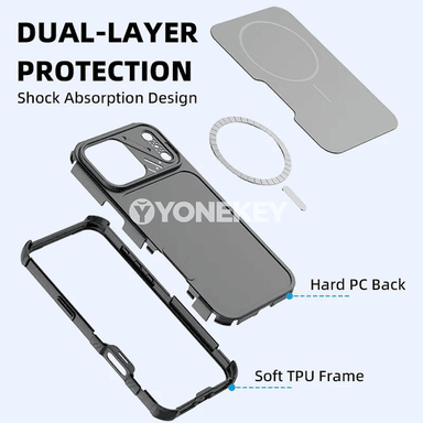 iPhone üçin MagSafe berk magnitli anti-täsirli armor gapagy