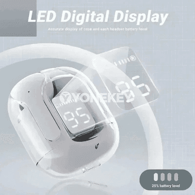 Bluetooth 5.3 simsiz mini nauşnikler, LED zarýad displeýli