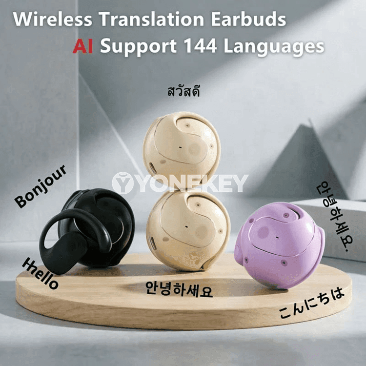 Diller terjime ediji Bluetooth nauşnikler, 144 dil, real wagt