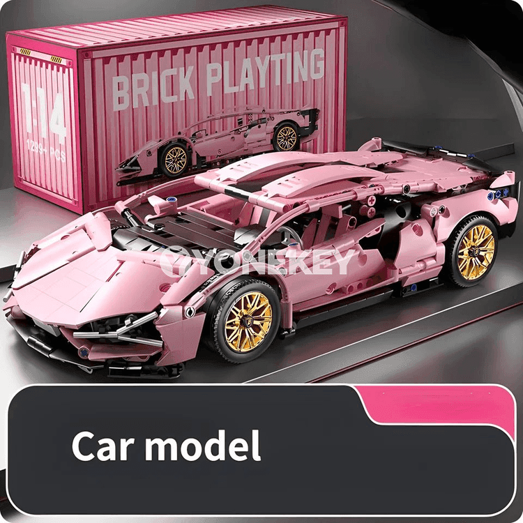1:14 göwrümli gülgüne sport awtoulag gurluşyk bloklary, RC model