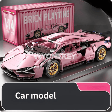 1:14 göwrümli gülgüne sport awtoulag gurluşyk bloklary, RC model