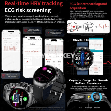 2026 saglyk akylly sagat, gan basyşy, ýürek urşy, ECG+PPG, Bluetooth jaň