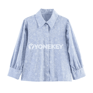 Aýallar üçin ýazky gülçiçekli giň köýnek-bluza, ýeňli, boho stil