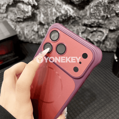 iPhone üçin magnitli mat gara gapak, zarba garşy lens goragly