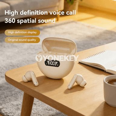 TWS simsiz Bluetooth gulaklyk, displeýli, mikrofonly, 18 sagat