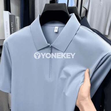 Erkek polo futbolka, çalt guradýan, gysga ýeňli, döwrebap
