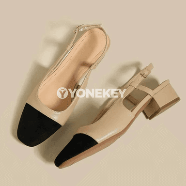Aýallylar üçin fransuz stilde pes ökjeli elegan sandal köwüşler