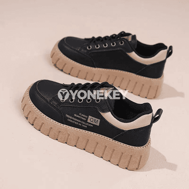 Aýal-gyzlar üçin deri platformaly gündelik sneakers köwüşler