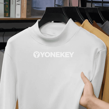 Erkekler üçin ýokary boýunly velýur uzyn ýeňli köýnek, rahat gündelik stil