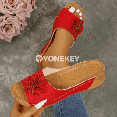 Aýal-gyzlar üçin retro wedge sandallar, ýylylykda ýeňil, uly ölçeg