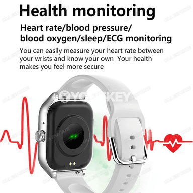 2.01 dýuýmlyk ekranly akylly sagat, sport we fitnes üçin, Bluetooth jaňly