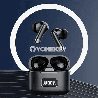 Bluetooth TWS simsiz nauşnikler, sport üçin, suw geçirmeýän, mikrofonly