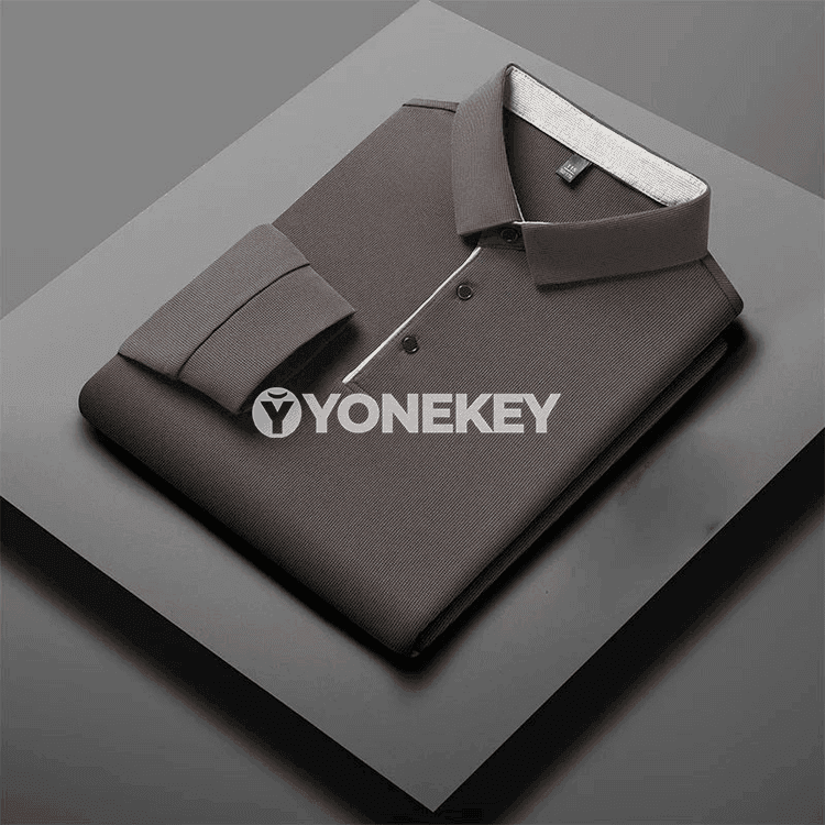 Erkekler üçin ýyly, işewür-stil uzyn ýeňli polo köýnek