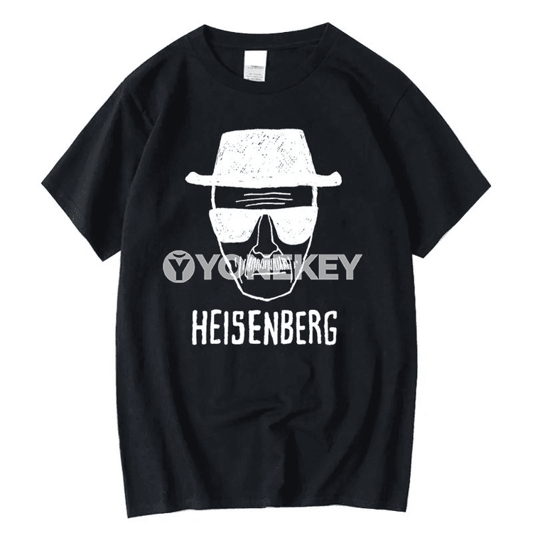 Erkekler üçin Heisenberg ýazgyly ýazky futbolka