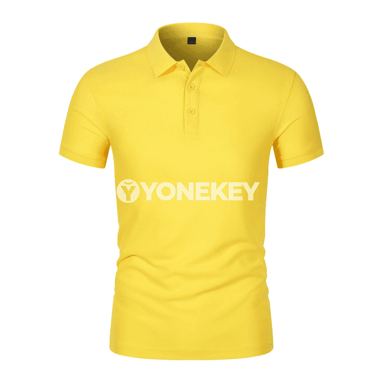 Erkekler üçin ýazky dem alýan polo futbolka, gysga ýeňli, rahat we hil taýdan ýokary