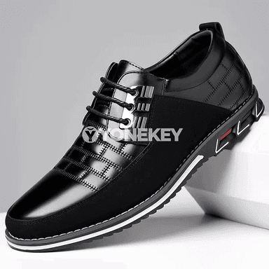 Erkekler üçin klassiki biznes loaferler, dantelli, çydamly we rahat