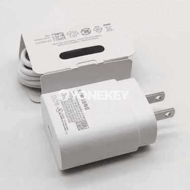 Samsung üçin 25W çalt zarýad beriji adapter, Type-C kabel bilen