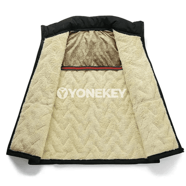 Erkekler üçin ýyly ýele garşy ýeňsiz cashmere jilet, gyş üçin