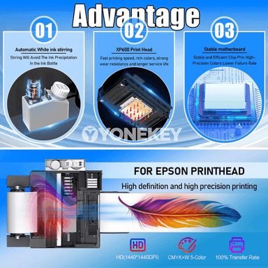 A4 DTF printeri Epson XP600, mata we futbolka üçin çap enjamy