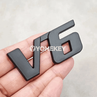 Toyota Camry Corolla RAV4 Prado üçin 3D metal V6 emblem stikeri