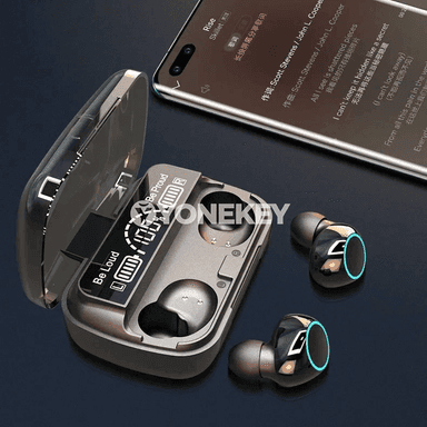 M30 TWS Bluetooth gulaklyklar, su geçirmeýän, mikrofonly, ses basyşy azaldyşly