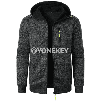 Erkekler üçin kapýuşonly sport kardigan jaket