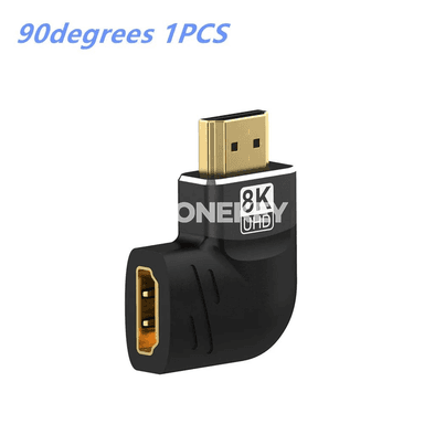 8K HDMI 90°/270° adapter, erkekden zenana giňeldiji birleşdiriji
