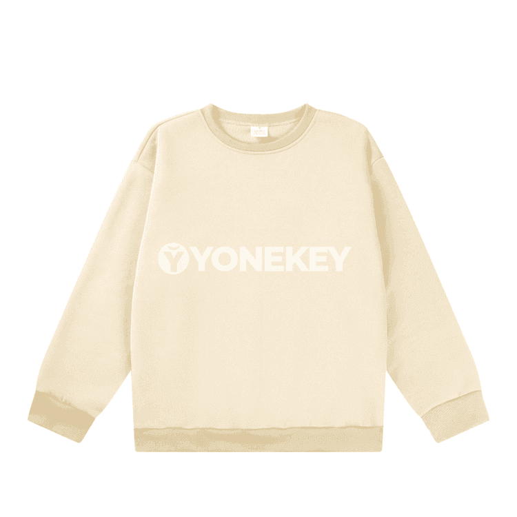 Dem alýan erkek sweatshirti, tekiz reňkli, ýeňil we rahat
