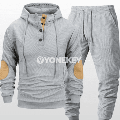 Erkekler üçin kapşonly sport kostýumy, 2 bölekli