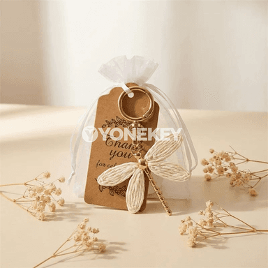 Boho reňkli dokalan dragonfly açarhalka – sumka üçin bezeg