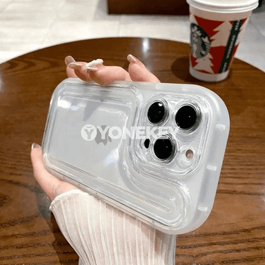 iPhone üçin açyk silikon gorag kapasy, zarbadan goraýar